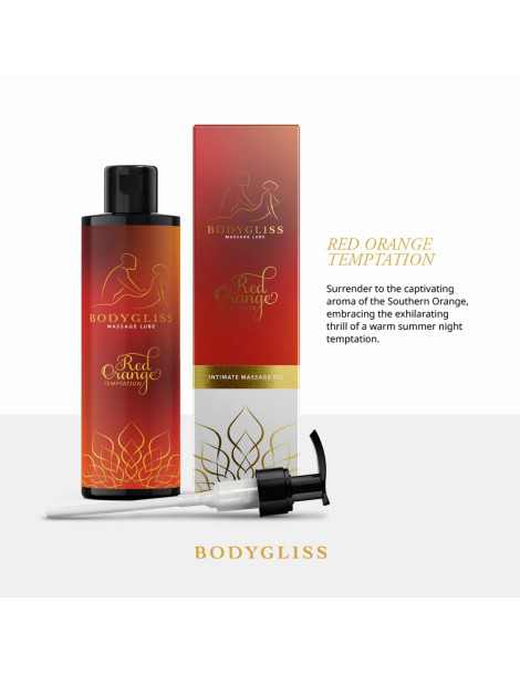 Masážní a lubrikační gel Red Orange Temptation , BodyGliss (150 ml)