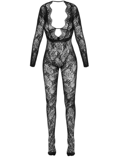 Síťovaný catsuit s krajkou a otvorem v rozkroku Fantasy , Cottelli