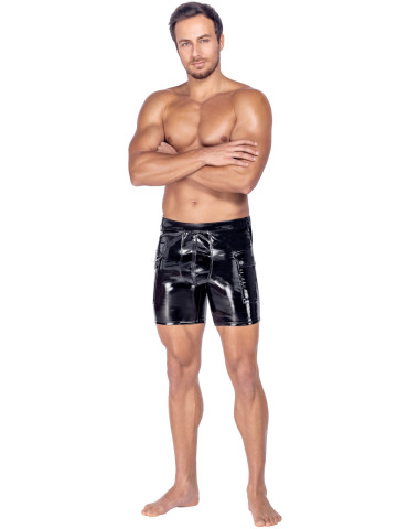 Lakované pánské šortky , Black Level