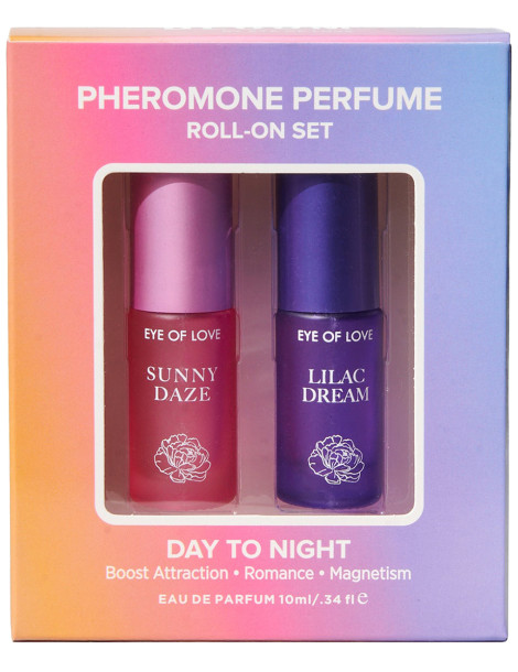 Sada parfémů s feromony pro ženy Day To Night , Eye of Love (2× 5 ml)