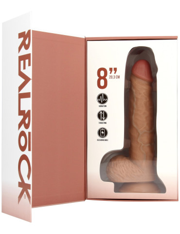 Realistický přirážecí vibrátor s přísavkou 8" , RealRock