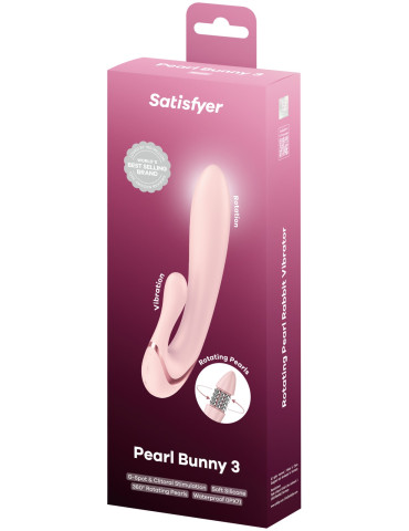 Perličkový vibrátor s králíčkem Pearl Bunny 3 , Satisfyer